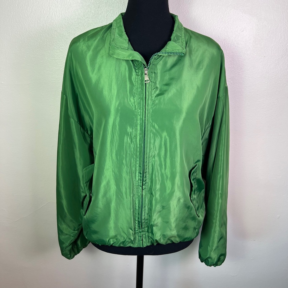 Superdown Akari Jacket S Green Full Zip Lightweight Sporty Streetwear